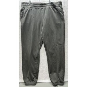Pop Flex Womens Size 1X Gray Cloud Rollover Jogger Sweatpants (J8)